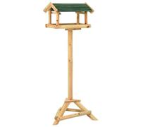 vidaXL Bois de Sapin Massif Mangeoire à Oiseaux et Support 37x28x100 cm Jardin
