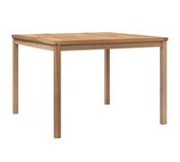 vidaXL Bois de Teck Solide Table à Dîner de Jardin Table de Salle à Manger de Patio Meuble de Repas de Terrasse Extérieur 110x110x77 cm