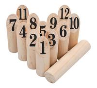 Ensemble de jeu de Kubb à chiffres Bois Brun G