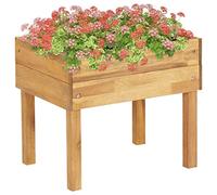 vidaXL Bois Massif d'Acacia Jardinière Surélevée Bac à Plante Pot à Fleurs Bac à Fleurs Légumes Herbes Véranda Jardin Patio Extérieur 50x40x45 cm