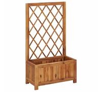 Vidaxl Lit Surélevé De Jardin Avec Treillis Bois Massif D'acacia