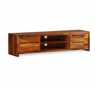 vidaXL Bois Massif de Sesham Meuble TV Armoire Basse Divertissement Salon 243945