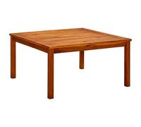 Table Basse De Jardin Carrée À Lattes En Bois D'acacia Massif 85 X 85 X 45 Cm