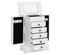 vidaXL Boîte à bijoux avec miroir MDF 25 x 13,5 x 34 cm