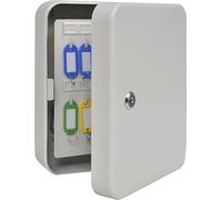 vidaXL Boîte à clés avec serrure Blanc 20 x 7.5 x 25 cm Acier