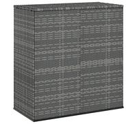 Vidaxl Boîte À Coussins De Jardin Résine Tressée 100x49x103,5 Cm Gris Gris