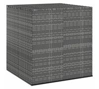 Vidaxl Boîte À Coussins De Jardin Résine Tressée 100x97,5x104 Cm Gris Gris