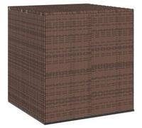 vidaXL Boîte à coussins de jardin Résine tressée 100x97,5x104cm Marron Marron G