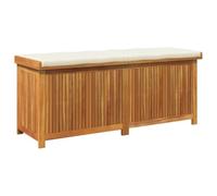 vidaXL Boîte à Coussins d'extérieur 150x50x60,5cm Bois Massif d'acacia, conteneur à Coussins, boîte de Rangement, boîte à Coussins d'extérieur