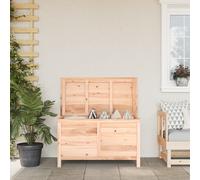 Boîte à coussins d'extérieur 99x50x56,5 cm bois de sapin massif, conteneur à coussins, boîte à coussins de jardin, boîte, boîte de rangement