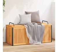 Vidaxl Boîte À Coussins D'extérieur Bois D'acacia Solide Et Acier