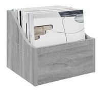 vidaXL Boîte à disques LP 2 pc Sonoma Gris 37 x 33 x 32 cm