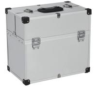 vidaXL Boîte à outils 38x22,5x34 cm Argenté Aluminium