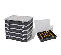 vidaXL Malettes de rangement pour outils avec compartiments - Lot de 6