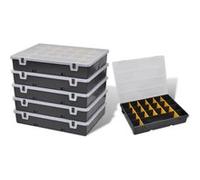 vidaXL Malettes de rangement pour outils avec compartiments - Lot de 6