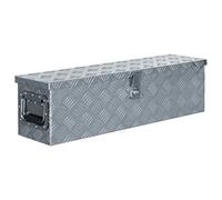 vidaXL Boîte à outils argentée en aluminium pour remorque, boîte de rangement, coffre intérieur, léger, 80,5 x 22,1 x 22,1 cm