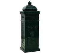 vidaXL Boîte aux lettres sur pilier Aluminium vintage antirouille Vert