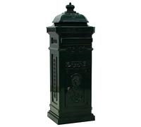 vidaXL Boîte aux lettres sur pilier Aluminium vintage antirouille Vert