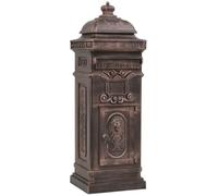 vidaXL Boîte aux lettres à pilier Aluminium Vintage Bronze antirouille Jardin