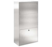 vidaXL Boîte aux lettres de dépôt 44x22x82 cm Acier inoxydable