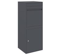vidaXL Boîte aux lettres moderne en anthracite, pour colis en acier, dimensions 41 x 38 x 103 cm, imperméable, serrure à came sécurisée, facile à utiliser, finition rectangulaire en poudre, parfaite
