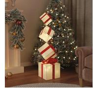 vidaXL Boîte-cadeau de décoration de Noël 80 LED blanc chaud 4019489