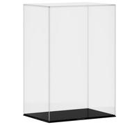 vidaXL Vitrine en acrylique 17x12x25 cm Transparent et noir Anti-poussière Facile à assembler