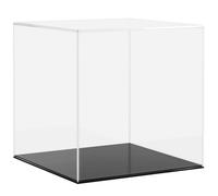 vidaXL Boîte d'affichage acrylique 30x30x30 cm transparente noire anti-poussière