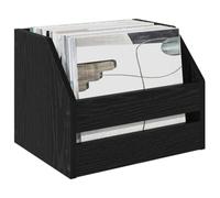 vidaXL Boîte d'albums vinyles 2 pc Chêne Noir 38 x 30 x 29 cm