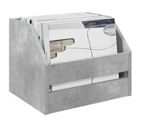 vidaXL Boîte d'albums vinyles 2 pc Gris béton 38 x 30 x 29 cm