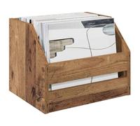 vidaXL Boîte d'albums vinyles Bois de chêne 38 x 30 x 29 cm