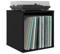vidaXL Boîte d'albums vinyles Chêne Noir 37 x 36,5 x 38 cm