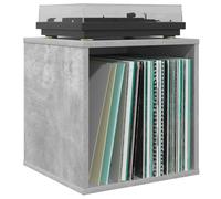 vidaXL Boîte d'albums vinyles Gris béton 37 x 36,5 x 38 cm
