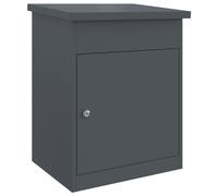 vidaXL Boîte aux Lettres Anthracite avec Porte à charnières en Acier INOX et Serrure à Came, étanche, 44 x 35 x 59 cm, Finition Mate, verrouillable, Rangement extérieur pour Le courrier, capacité de
