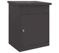 vidaXL Boîte de dépôt de Colis avec Porte Noir 47,5 x 38 x 59 cm Acier, Boîte aux Lettres sécurisée, matériaux étanches, Style Contemporain, déco Jardin, Solution Stockage Colis