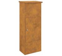 vidaXL Boîte de dépôt de Colis avec Porte Rouillé 44,5 x 29 x 110,5 cm, Boîte aux Lettres étanche, Moderne, en Acier, sécurisée, pour Jardin et terrasse, Rangement fiable