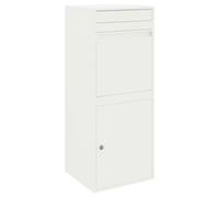 Vidaxl Boîte De Dépôt De Colis Blanc 41 X 38 X 103 Cm Acier