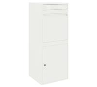 Vidaxl Boîte De Dépôt De Colis Blanc 41 X 38 X 103 Cm Acier