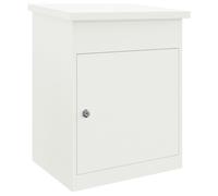 Vidaxl Boîte De Dépôt De Colis Blanc 44 X 35 X 59 Cm Acier