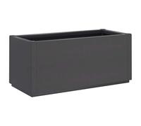 vidaXL Jardinière Lit surélevé Bac à fleurs 80x36x35 cm PP Gris foncé