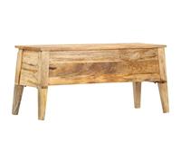 vidaXL Boîte de rangement 99x35x48 cm Bois de manguier solide Marron
