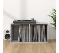 vidaXL Boîte de rangement pour disques vinyles Sonoma gris 71 x 34 x 36 cm
