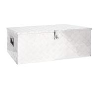 vidaXL Boîte de rangement Argenté 100x55x37 cm Aluminium 152256