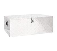 vidaXL Boîte de rangement Argenté 100x55x37 cm Aluminium