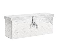 vidaXL Boîte de rangement Argenté 50x20,5x15 cm Aluminium