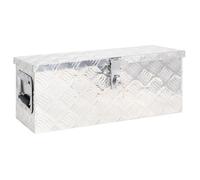 vidaXL Boîte de rangement Argenté 60x23,5x23 cm Aluminium 152248