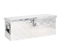vidaXL Boîte de rangement Argenté 60x23,5x23 cm Aluminium
