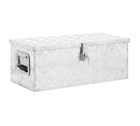 vidaXL Boîte de rangement Argenté 70x31x27 cm Aluminium 152250