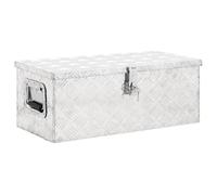 vidaXL Boîte de rangement Argenté 70x31x27 cm Aluminium