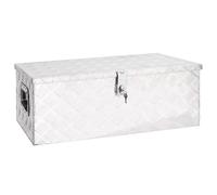 vidaXL Boîte de rangement Argenté 80x39x30 cm Aluminium